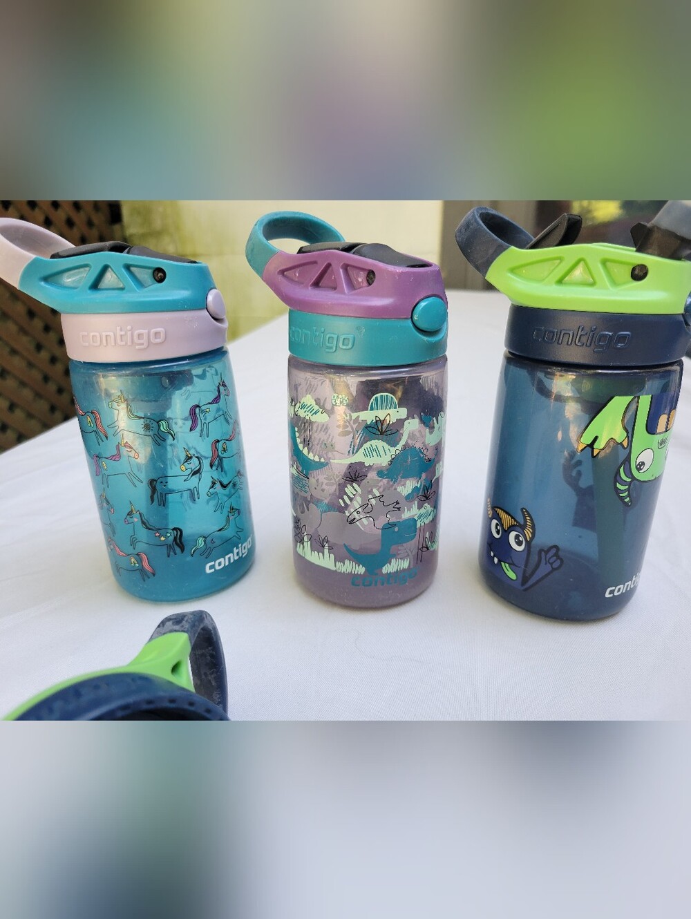 Contigo Kids Bottles 14oz Auto Flip Open Spill Proof Easy-Clean Dishwasher Safe